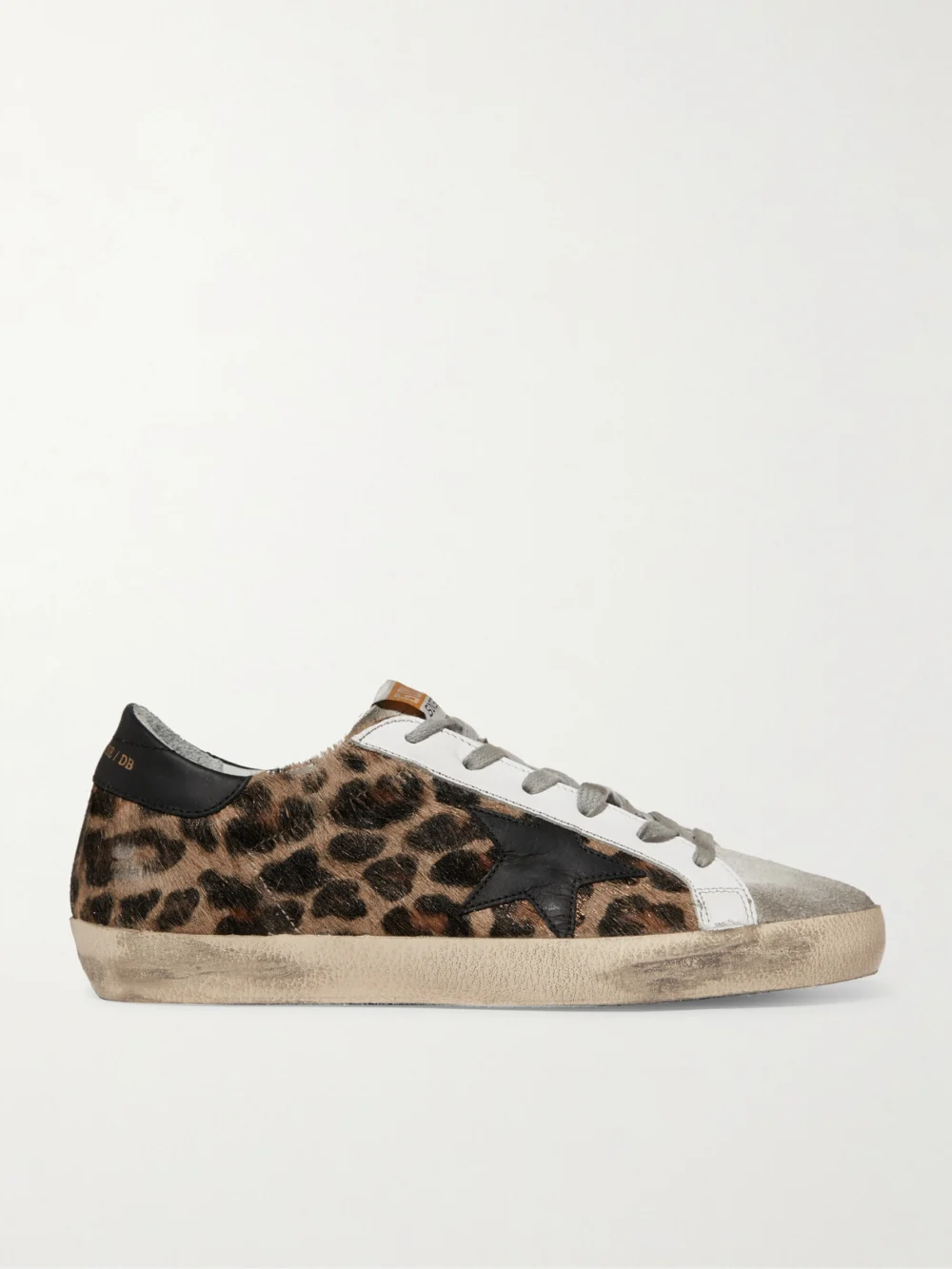 Golden Goose Superstar Distressed Leopard-print Calf Hair, Leather and Suede Sneakers in leopard print