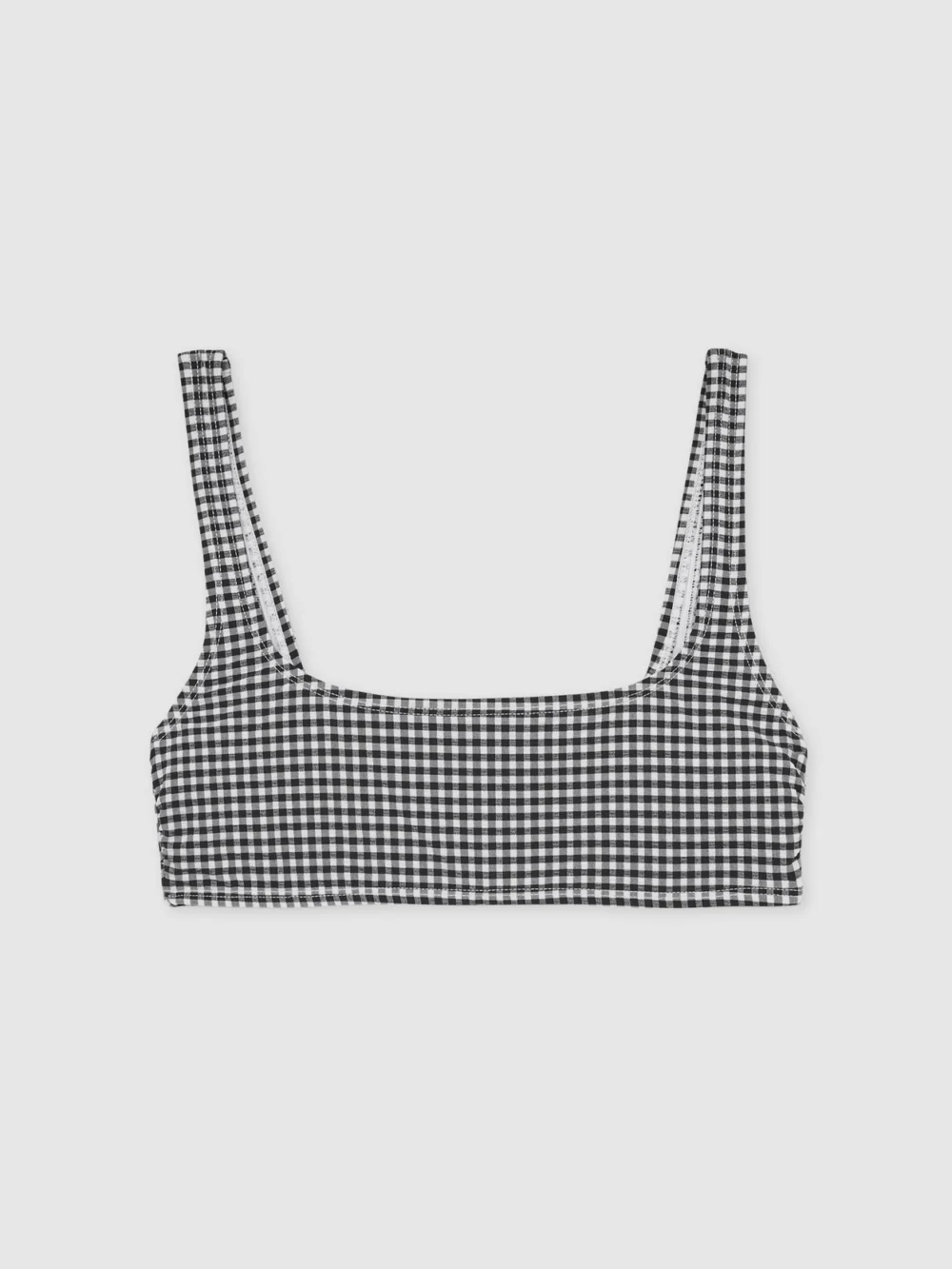 Good American Good American Gingham Bra Bikini Briefs Print in black