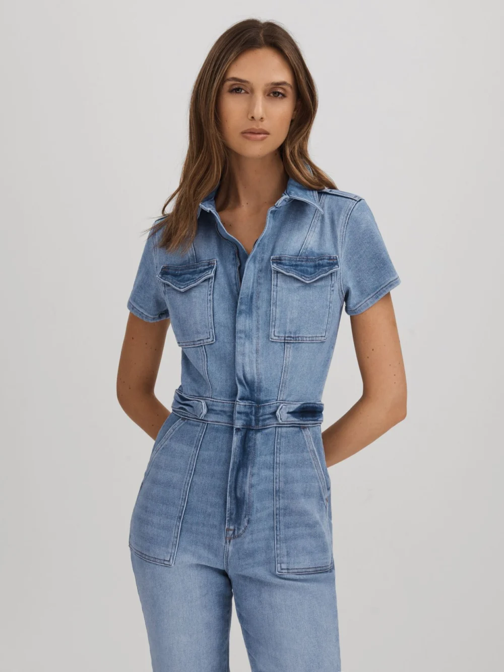 Good American Good American Jumpsuit Cotton Plain in blue