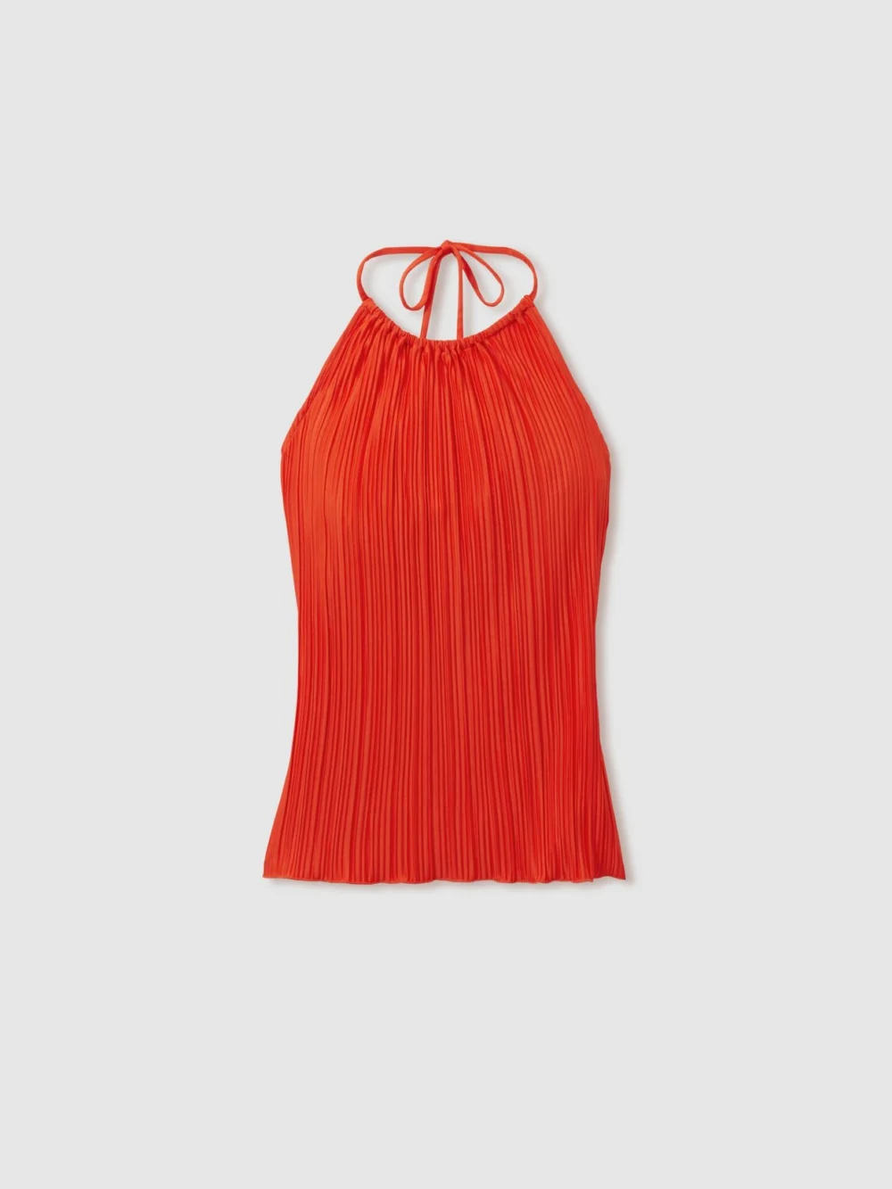 Good American Good American Plisse Halter Top Plain, view 2