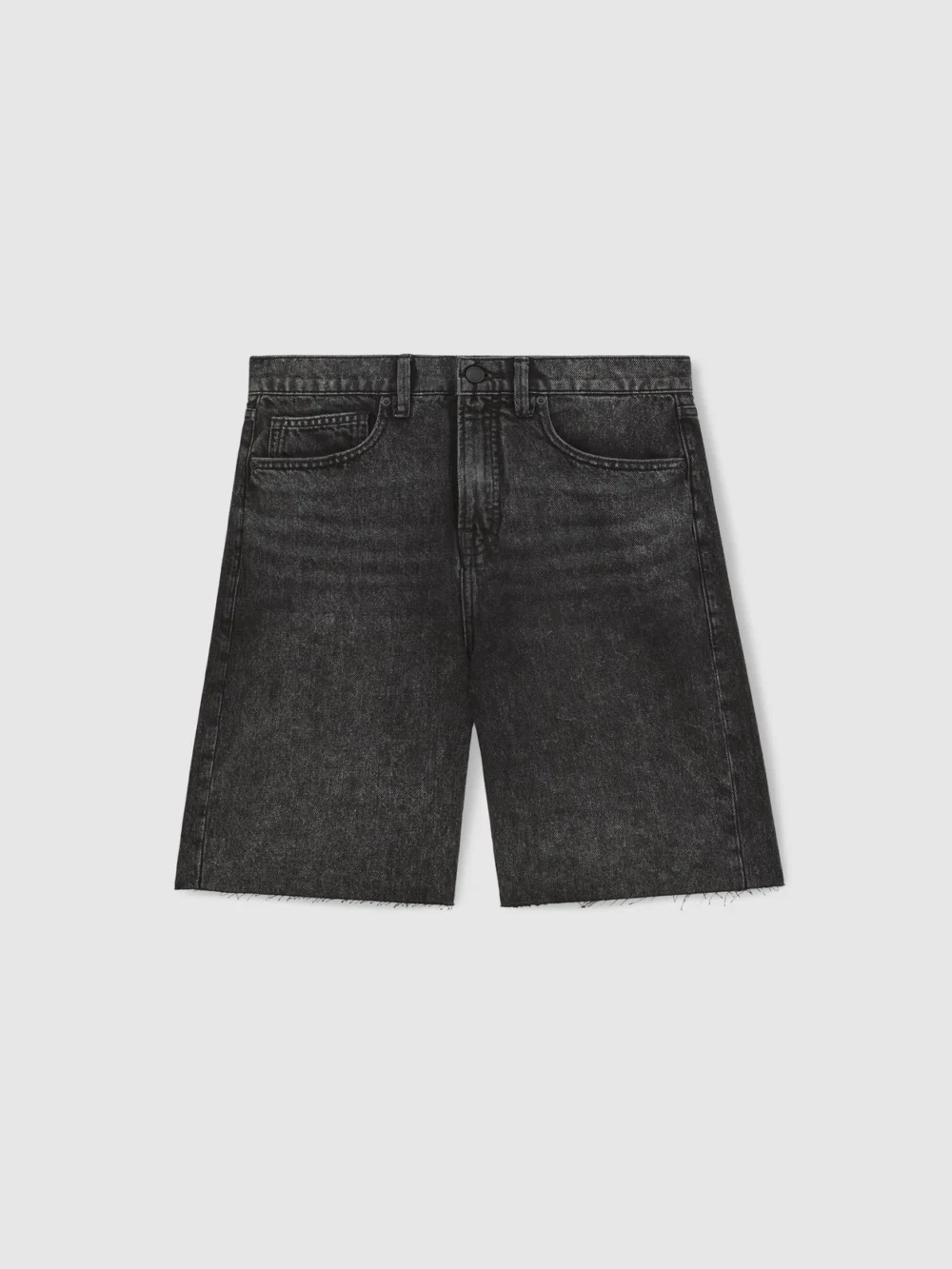 Good American Good Black Denim Bermuda Shorts, view 2