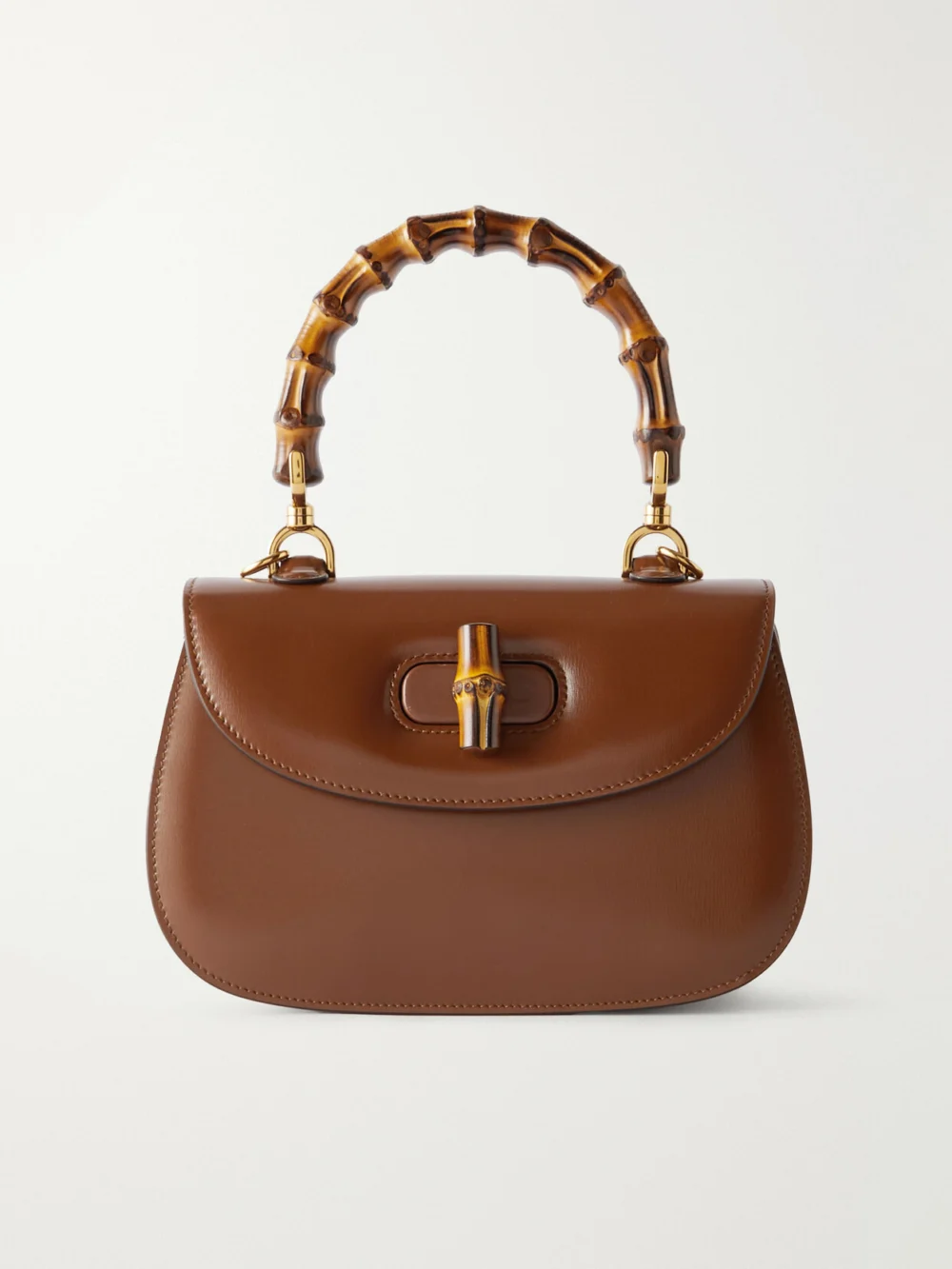 Gucci Bamboo 1947 Leather Top-handle Bag in brown