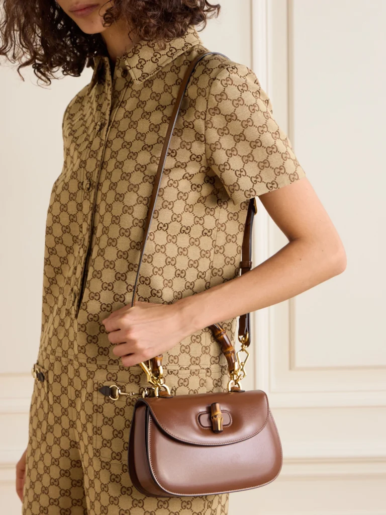 Gucci Bamboo 1947 Leather Top-handle Bag