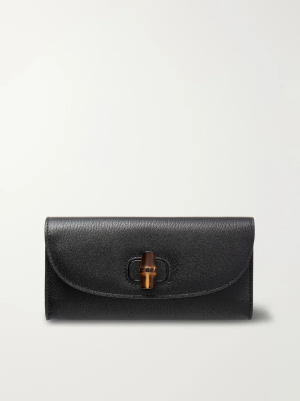 Gucci Bamboo Textured-leather Wallet