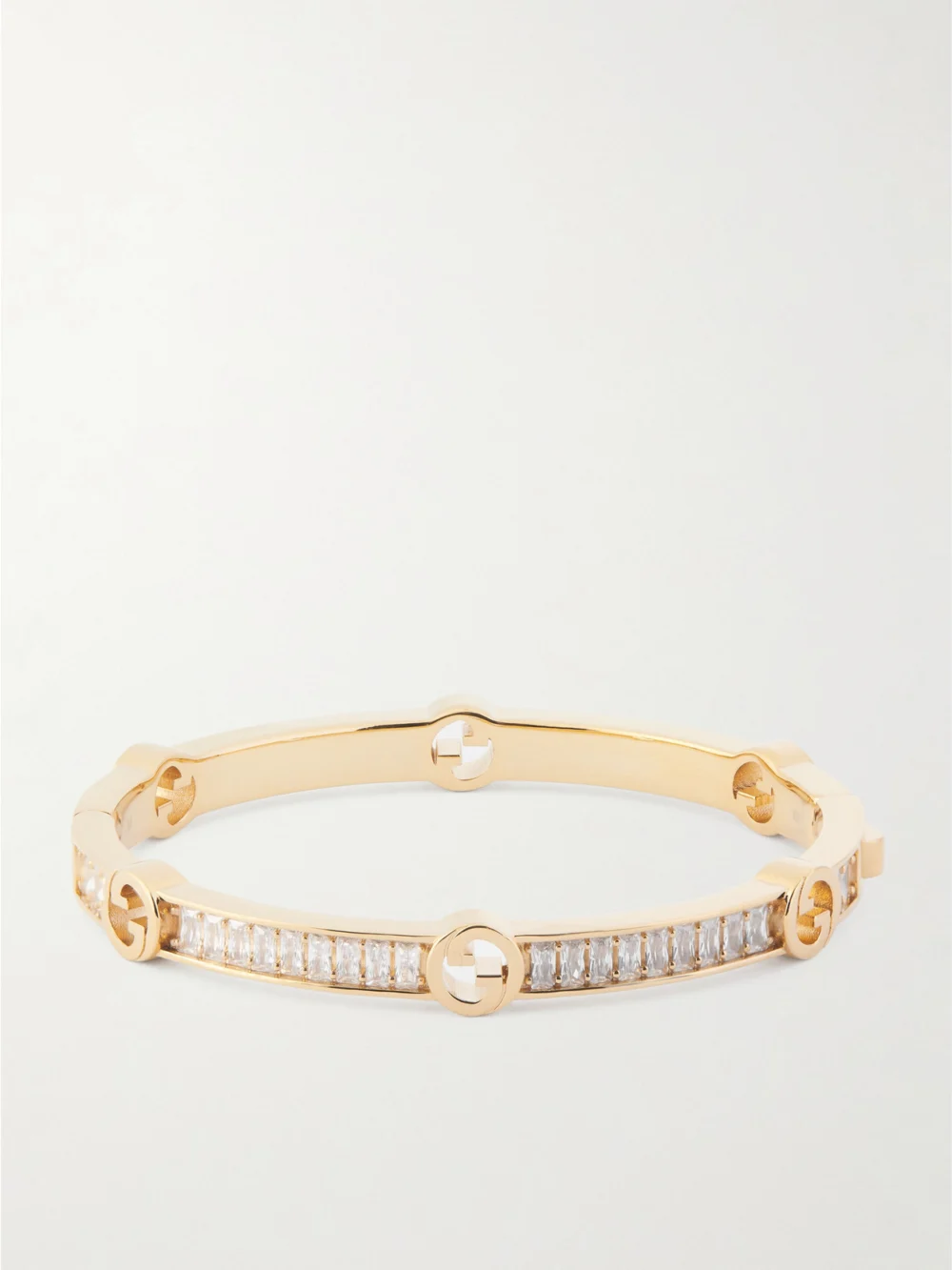 Gucci Blondie Gold-tone and Cubic Zirconia Bracelet in s