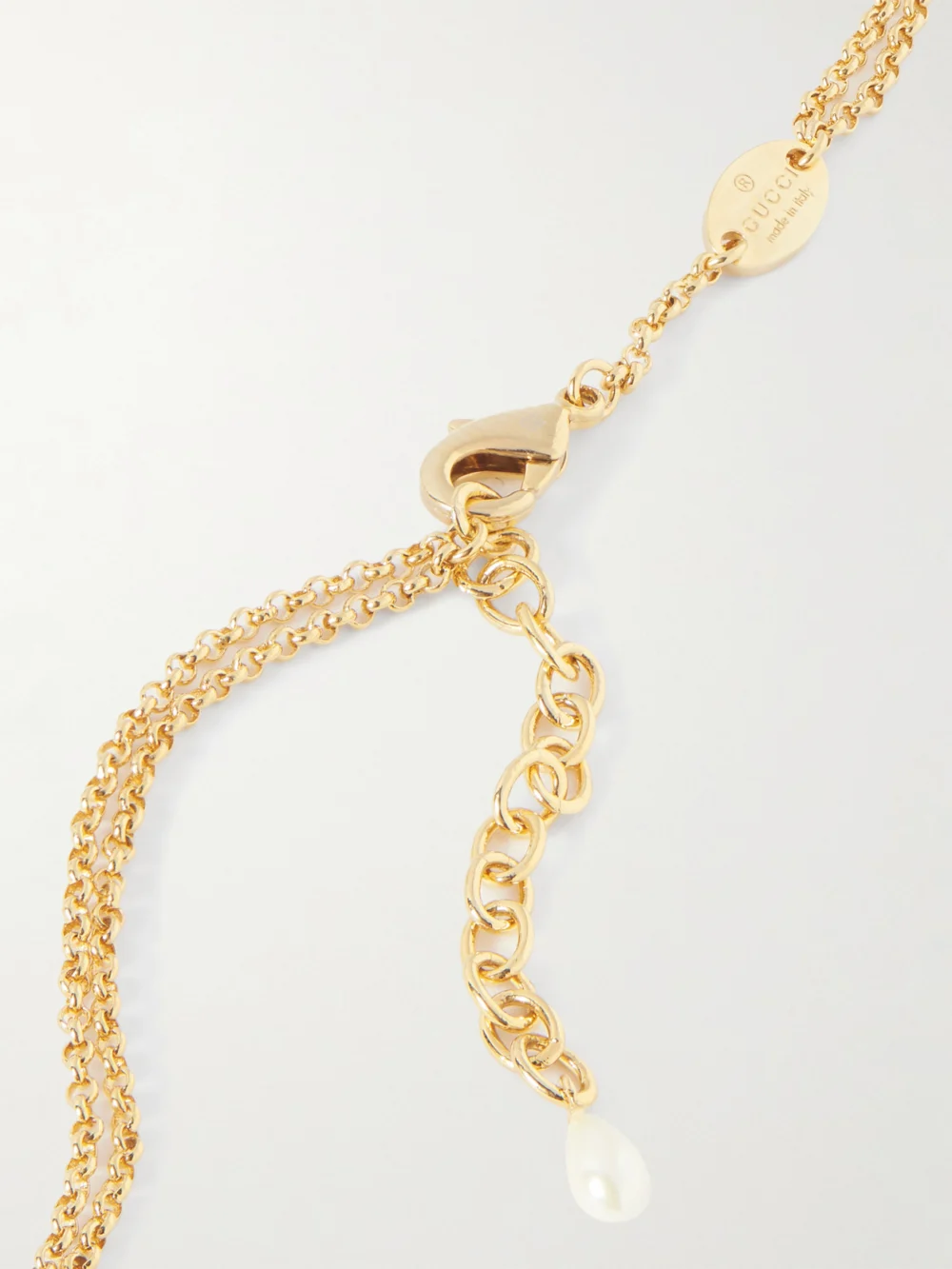 Back view of the Gucci Blondie Gold-tone Crystal Necklace
