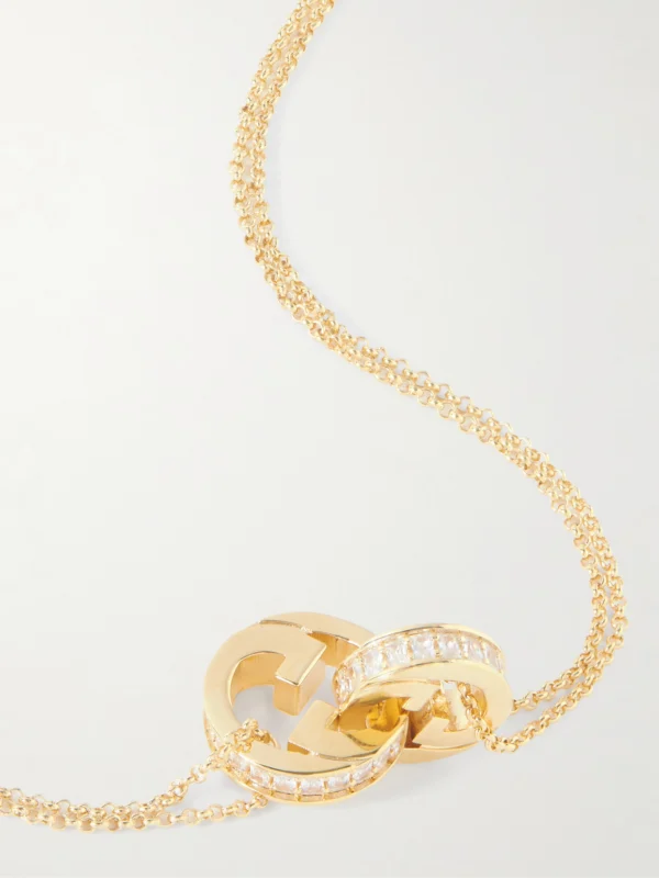 Gucci Blondie Gold-tone Crystal Necklace