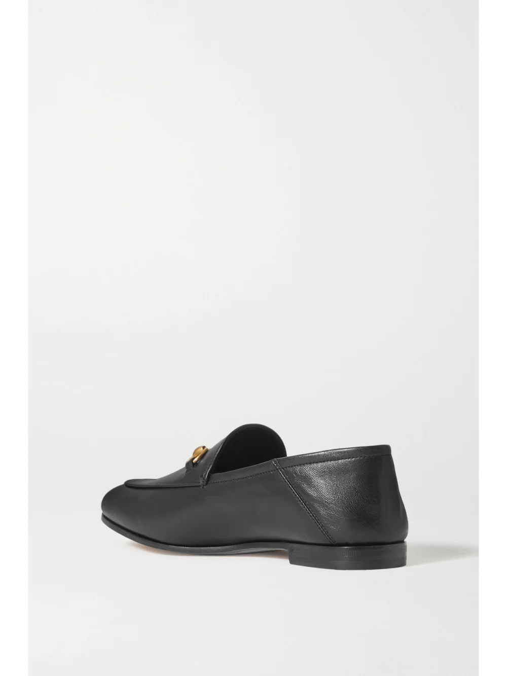 Back view of the Gucci Brixton Horsebit-detailed Leather Collapsible-heel Loafers