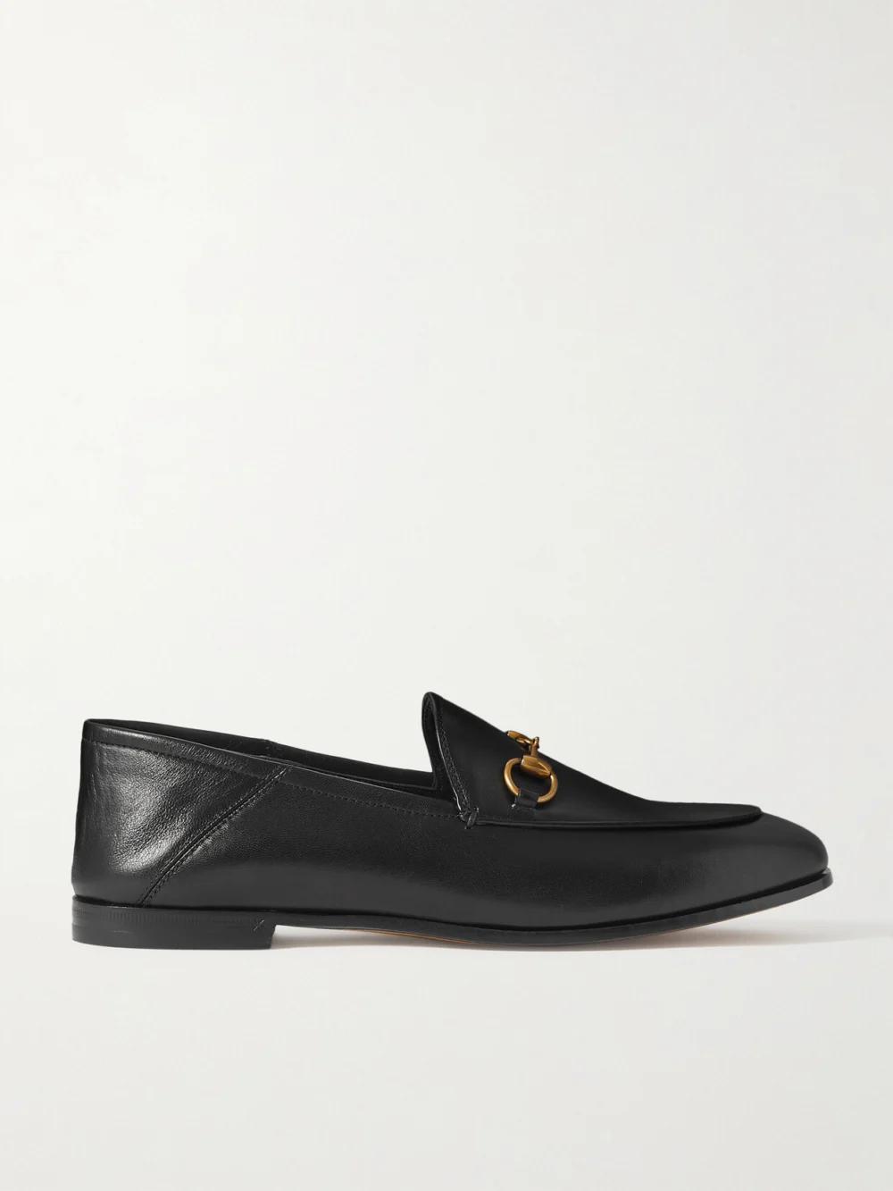 Gucci Brixton Horsebit-detailed Leather Collapsible-heel Loafers in black