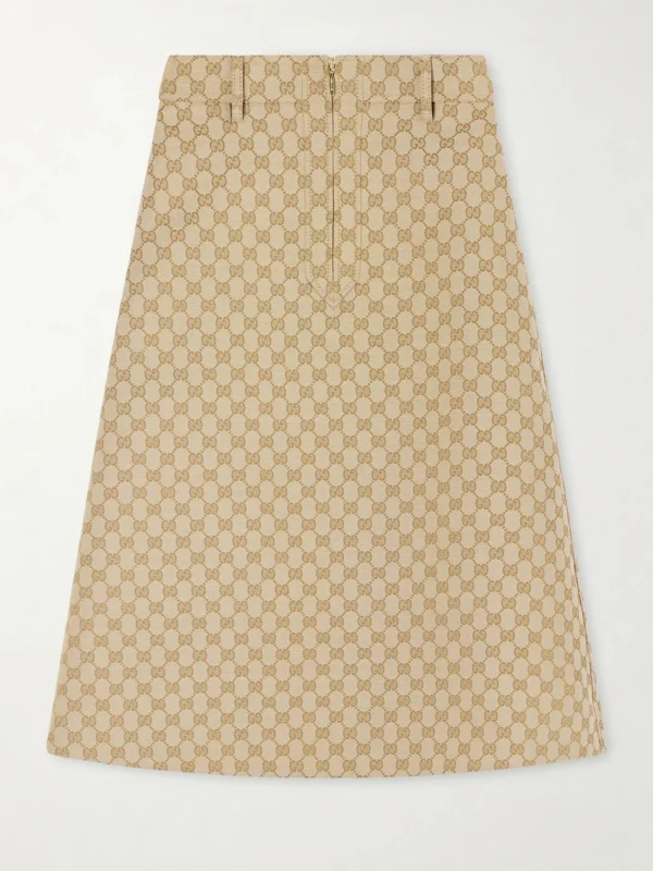 Gucci Canvas-jacquard Skirt