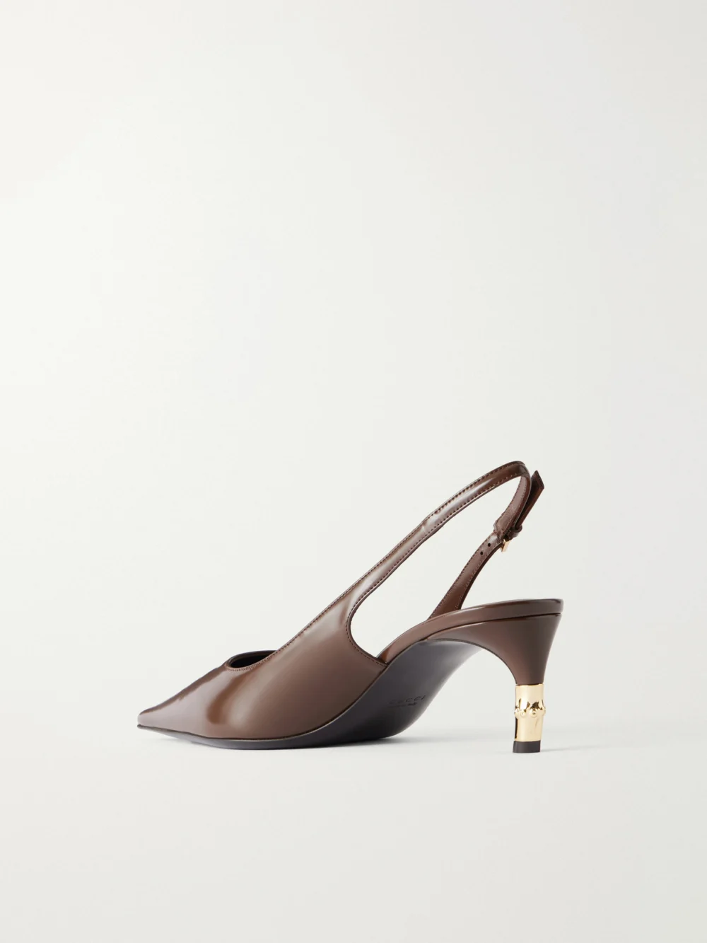 Back view of the Gucci Castello 60 Leather Pumps