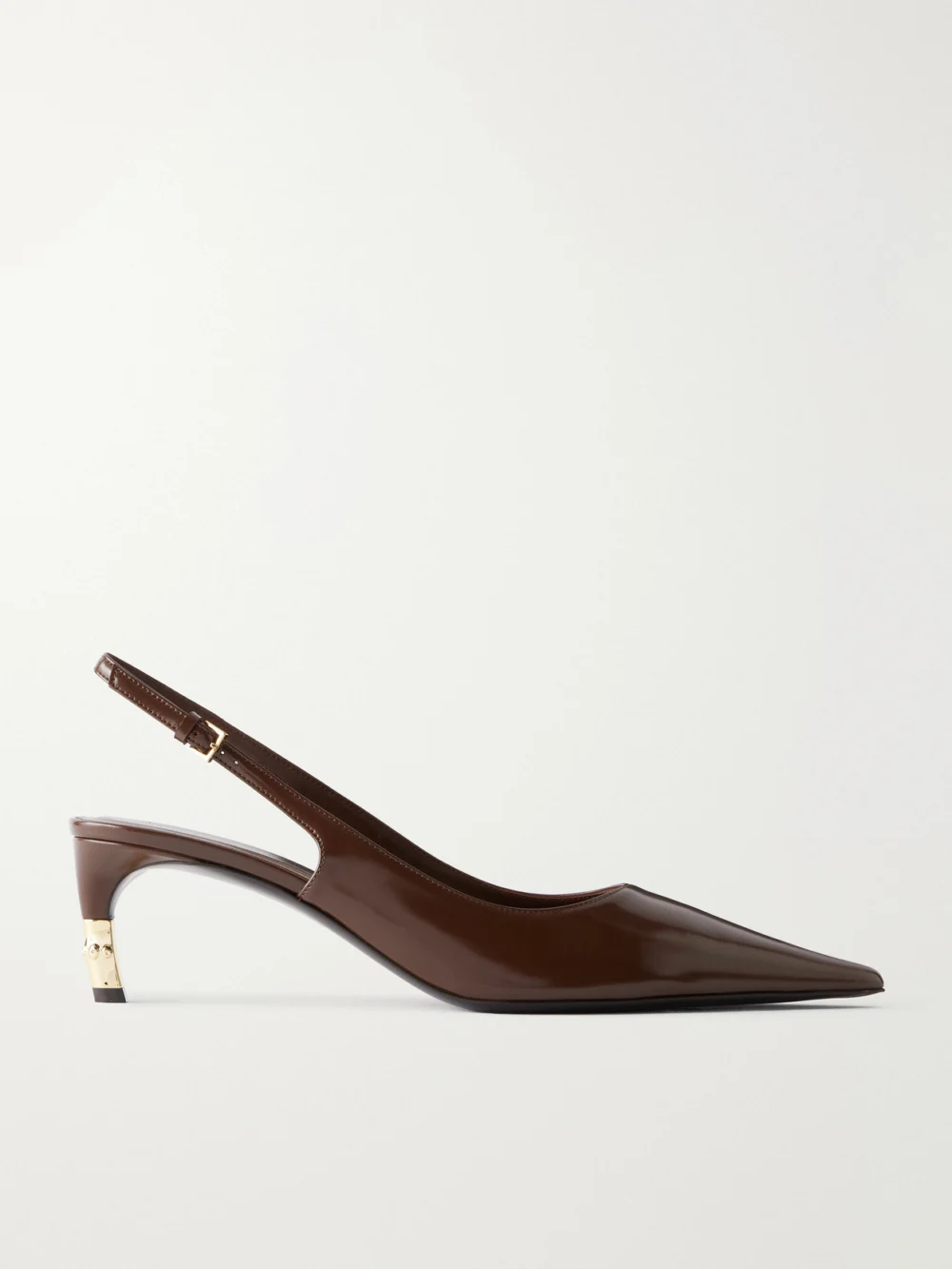 Gucci Castello 60 Leather Pumps in brown