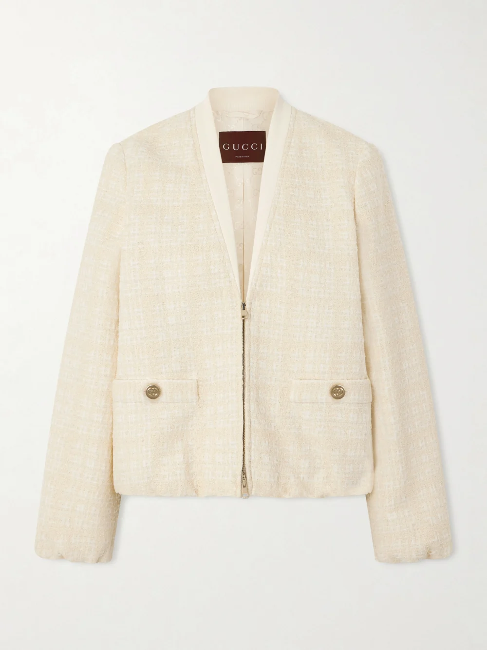 Gucci Cotton-blend Bouclé Jacket in beige