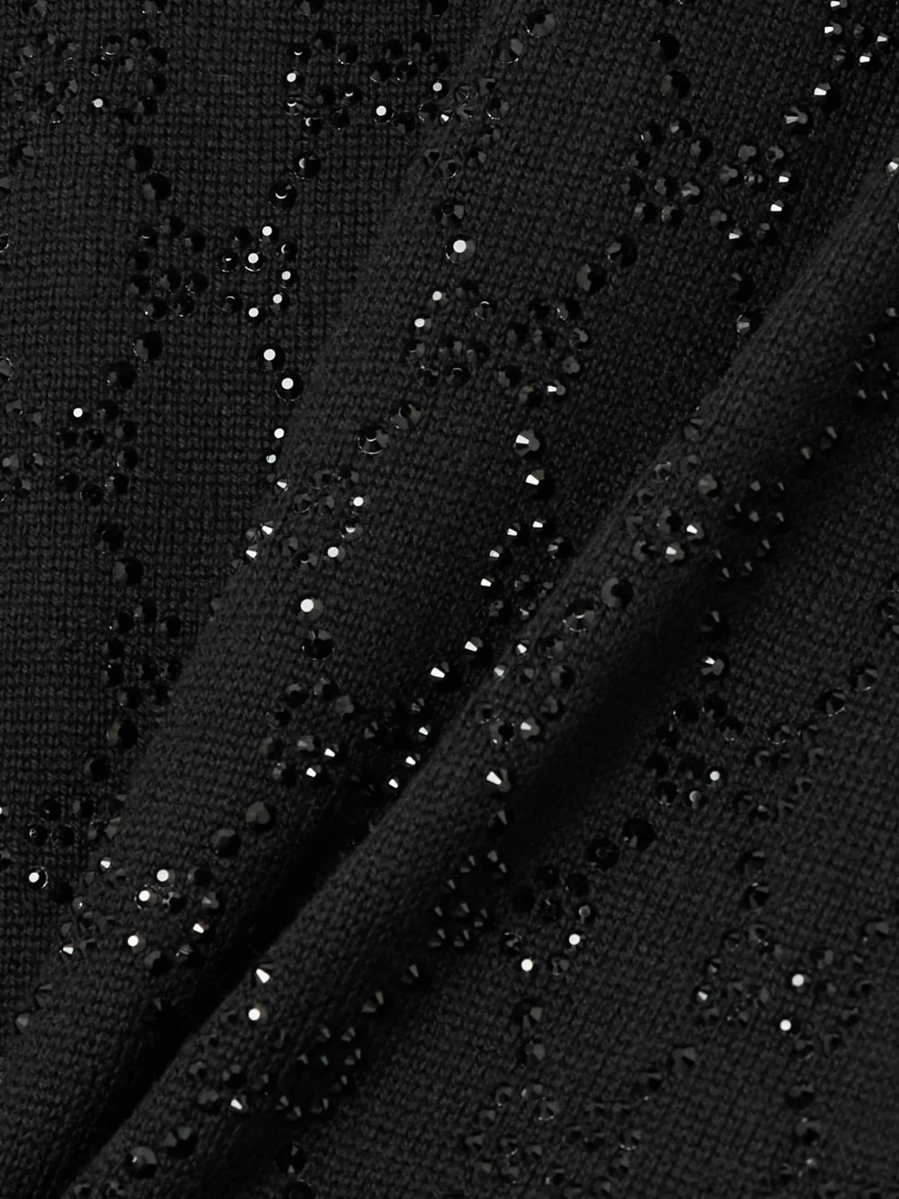 Close-up detail of the Gucci Crystal-embellished Wool Sweater