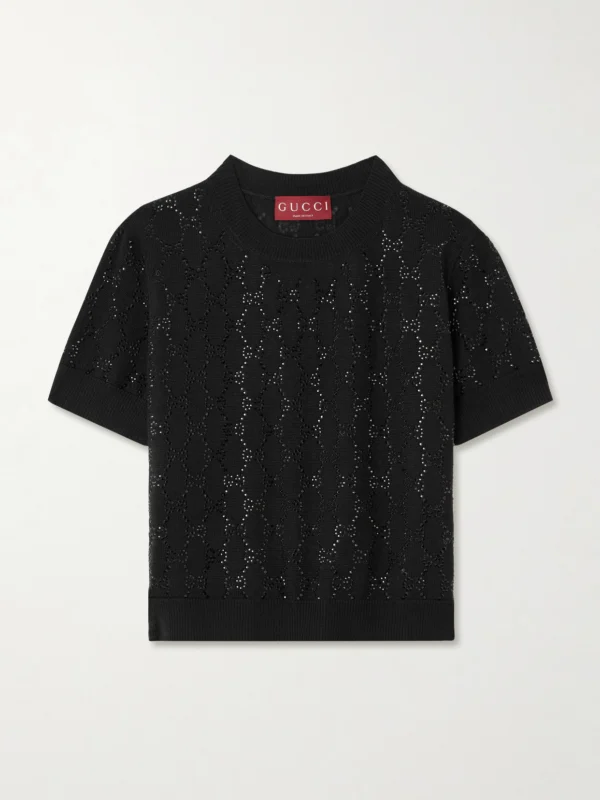 Gucci Crystal-embellished Wool Sweater