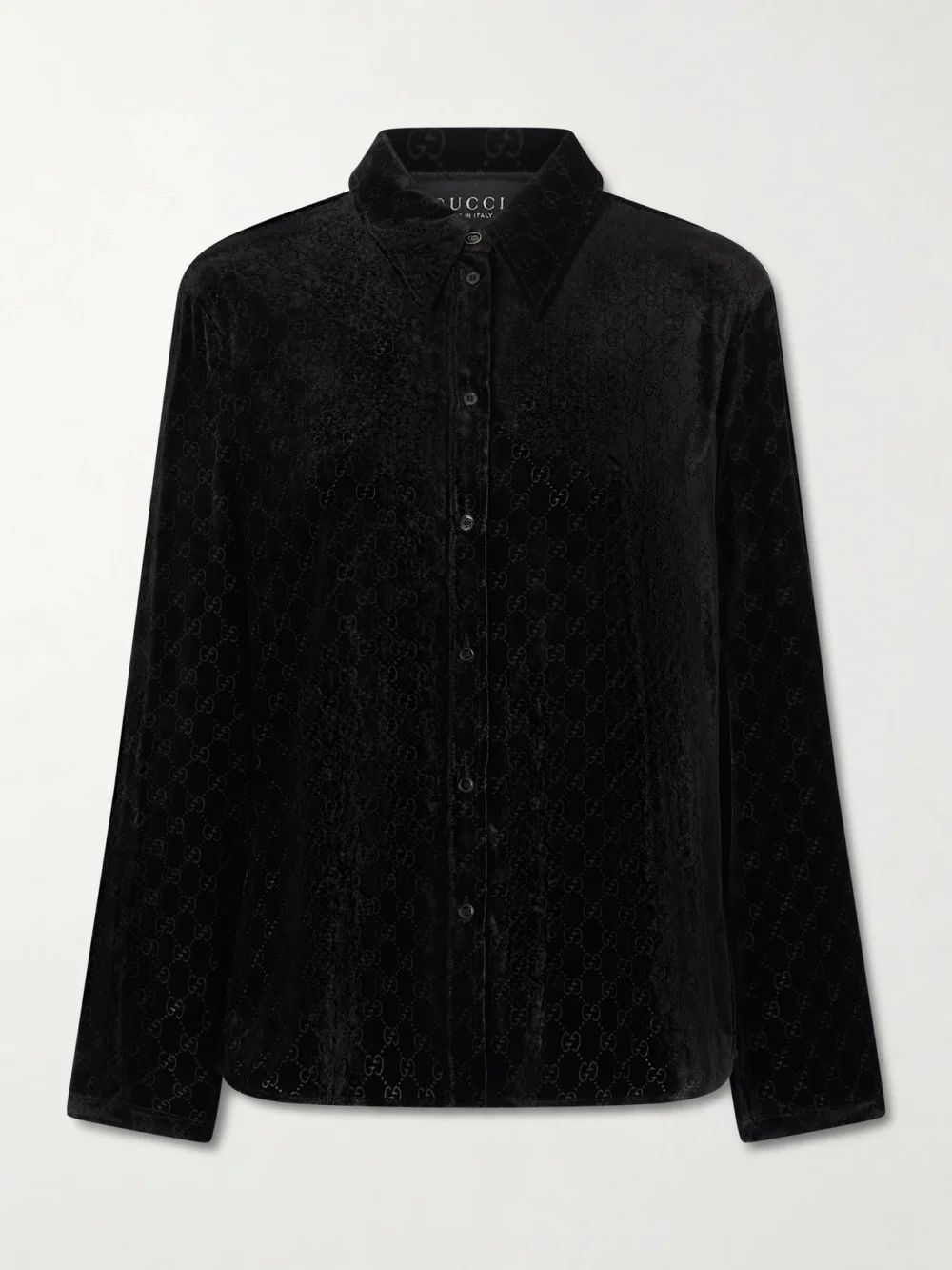 Gucci Devoré-velvet Shirt in black
