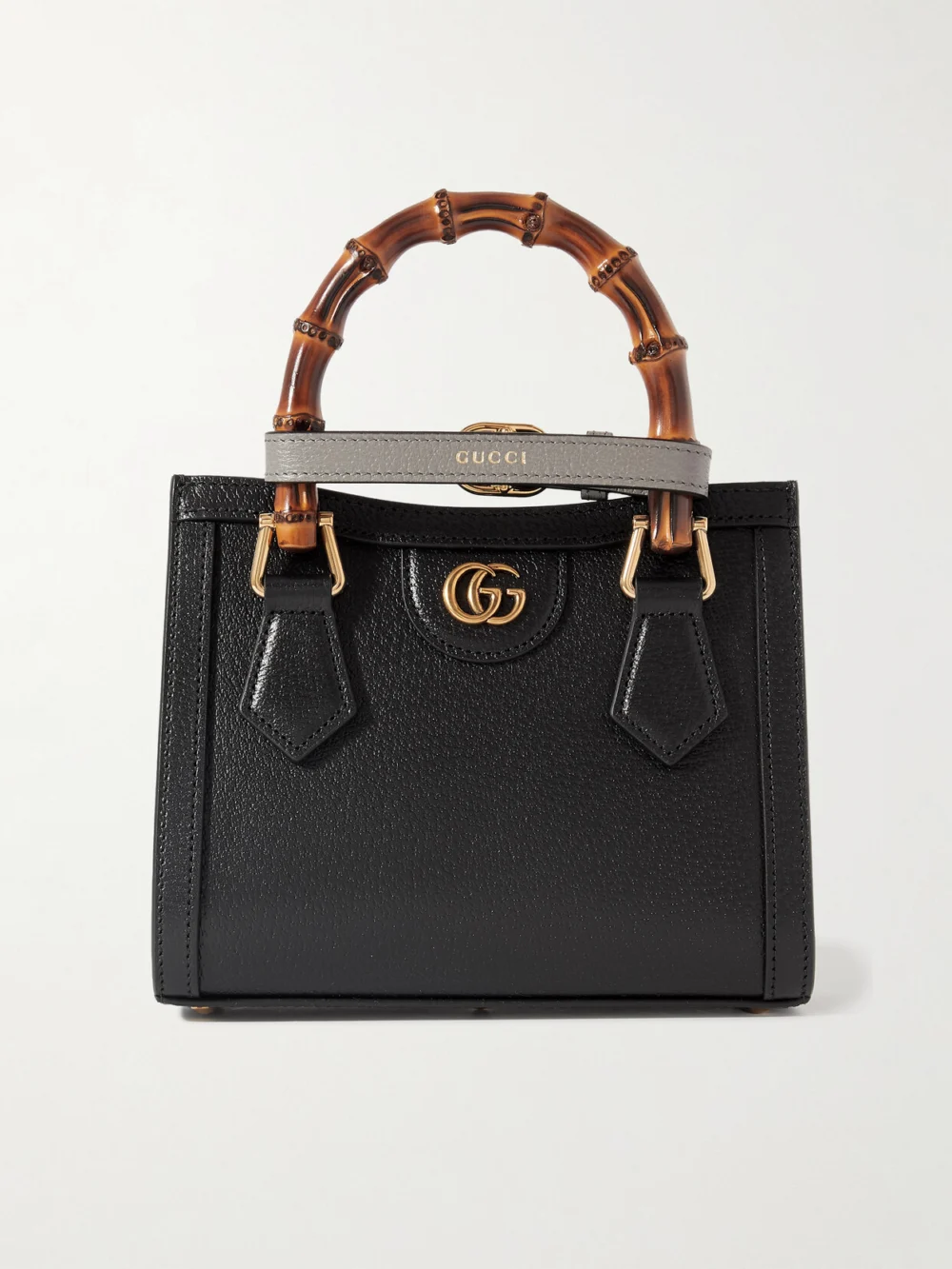 Gucci Diana Mini Textured-leather Tote in black