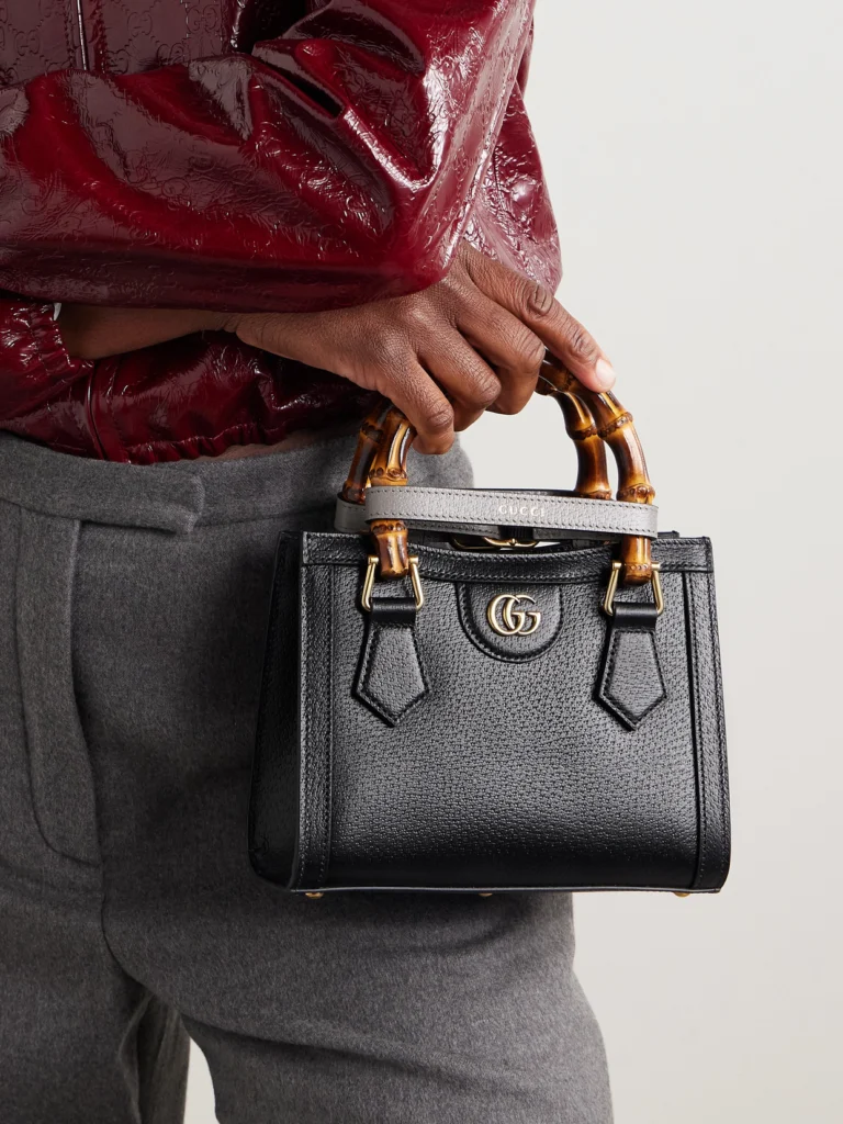 Gucci Diana Mini Textured-leather Tote