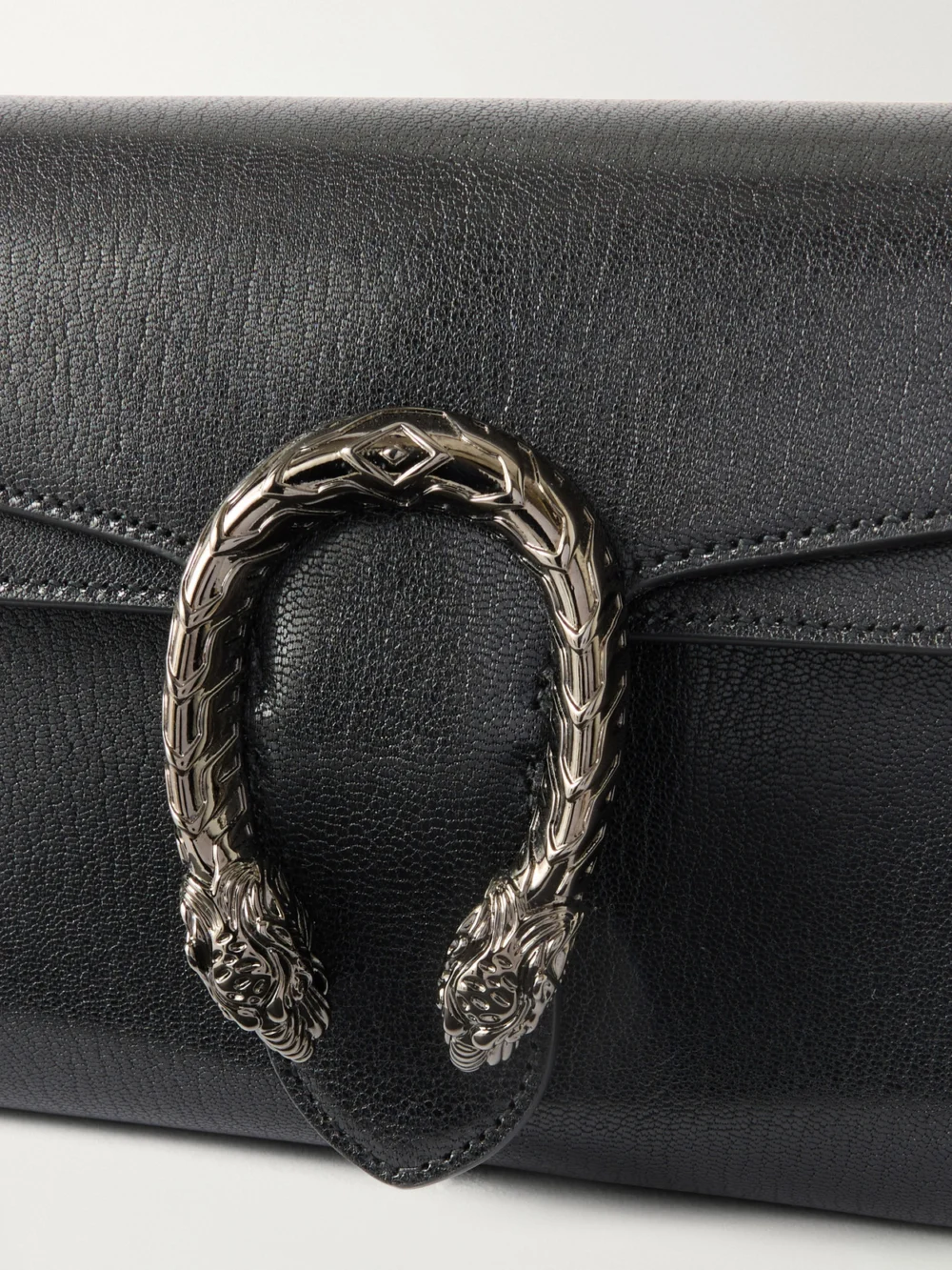 Close-up detail of the Gucci Dionysus Leather Shoulder Bag