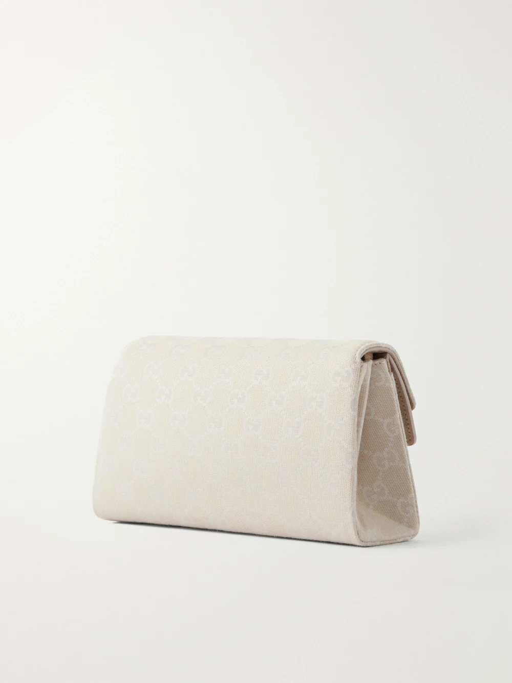 Back view of the Gucci Dionysus Leather-trimmed Canvas-jacquard Shoulder Bag