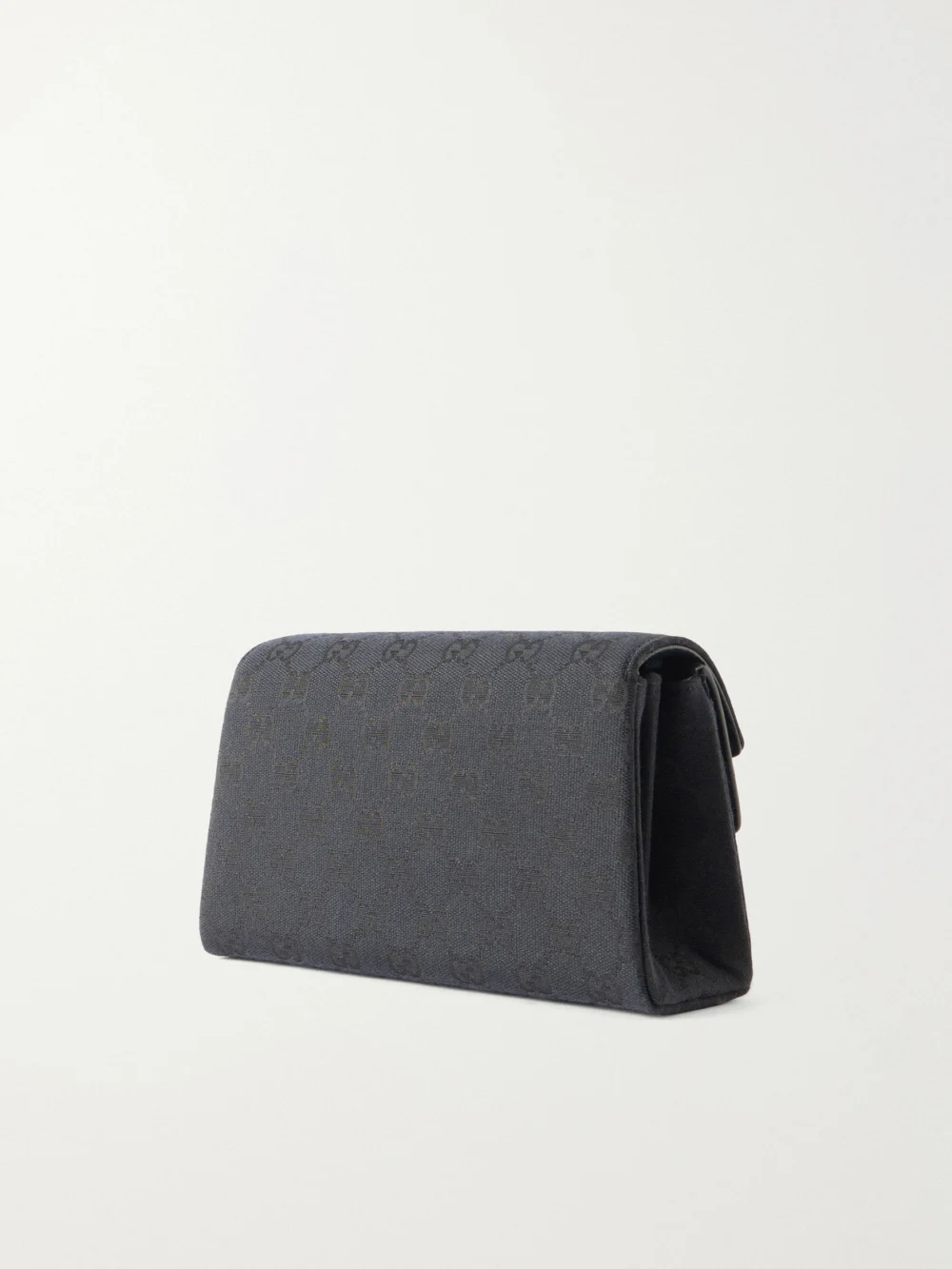 Back view of the Gucci Dionysus Leather-trimmed Coated Canvas-jacquard Shoulder Bag