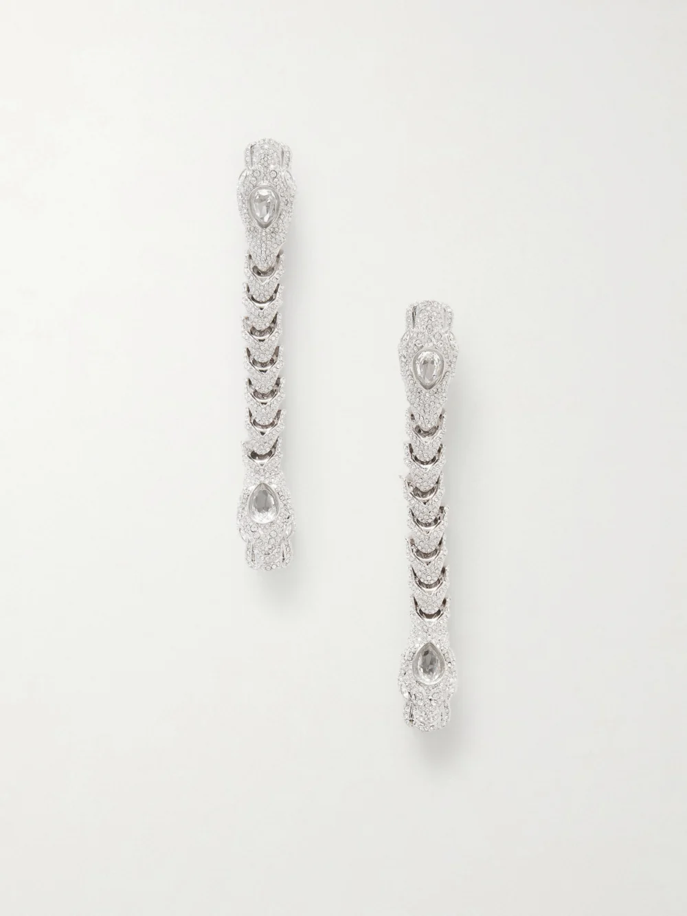 Gucci Dionysus Silver-tone and Crystal Earrings