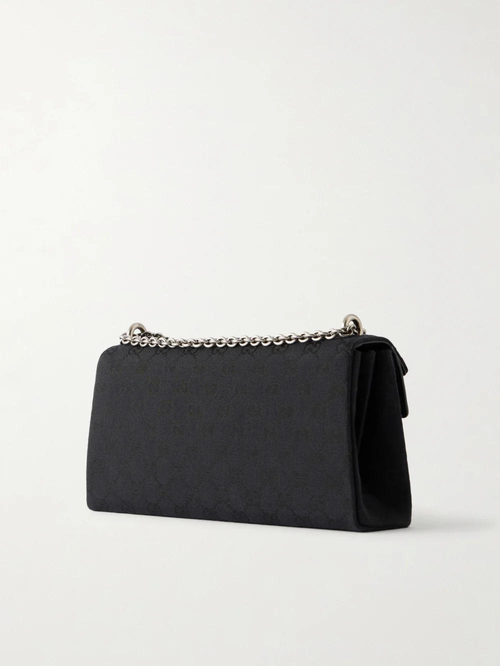 Back view of the Gucci Dionysus Suede-trimmed Canvas-jacquard Shoulder Bag