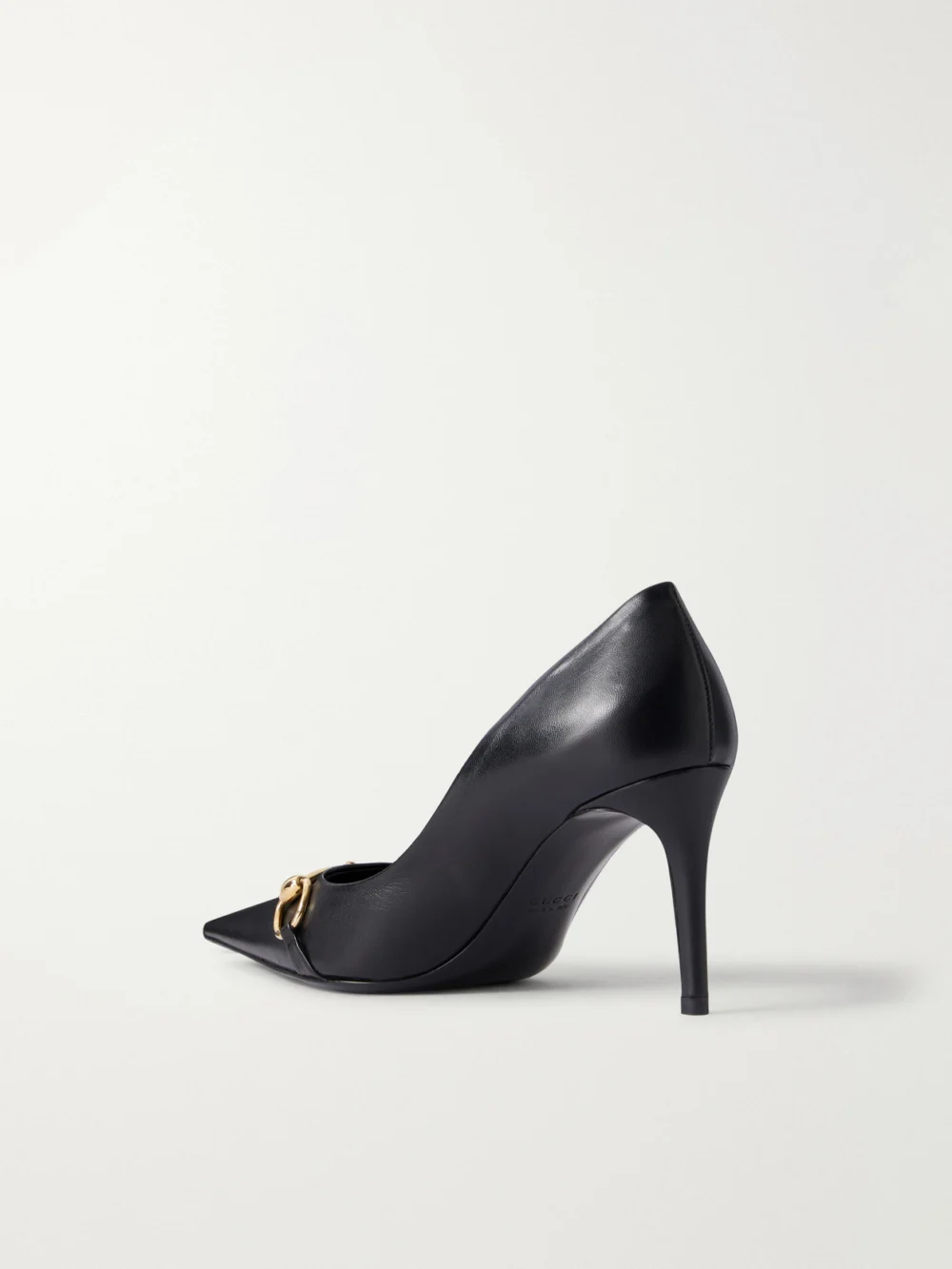 Back view of the Gucci Donna Embellished Leather Pumps