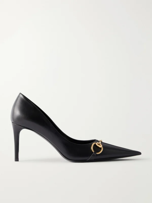 Gucci Donna Embellished Leather Pumps