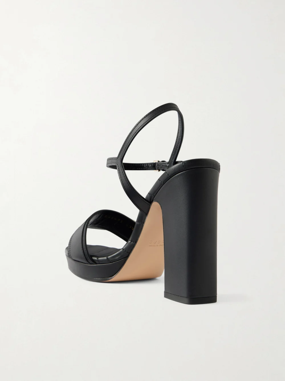 Back view of the Gucci Embellished Leather Platform Sandals