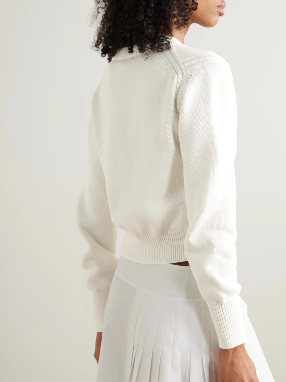 Back view of the Gucci Embroidered Cotton Cardigan
