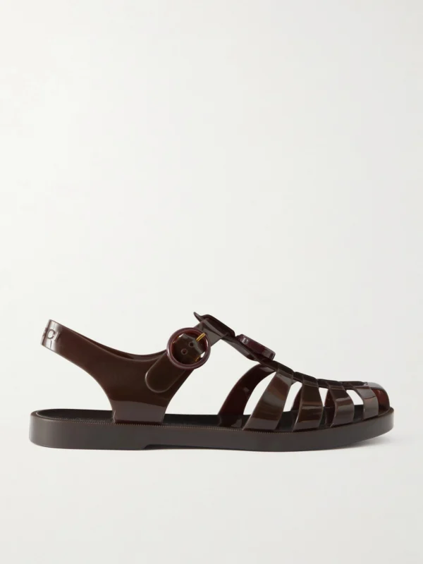 Gucci Fisherman Embellished Rubber Sandals