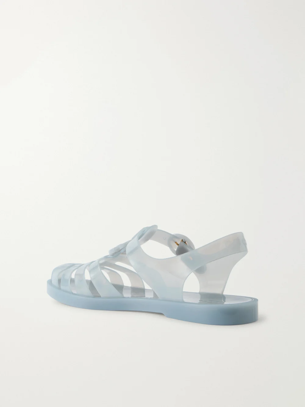 Back view of the Gucci Fisherman Embellished Rubber Sandals