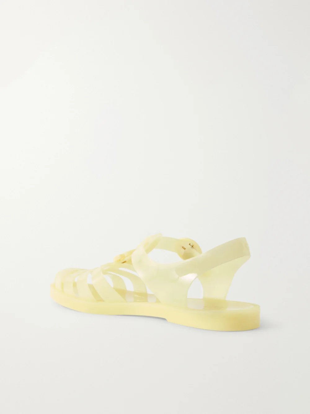 Back view of the Gucci Fisherman Embellished Rubber Sandals
