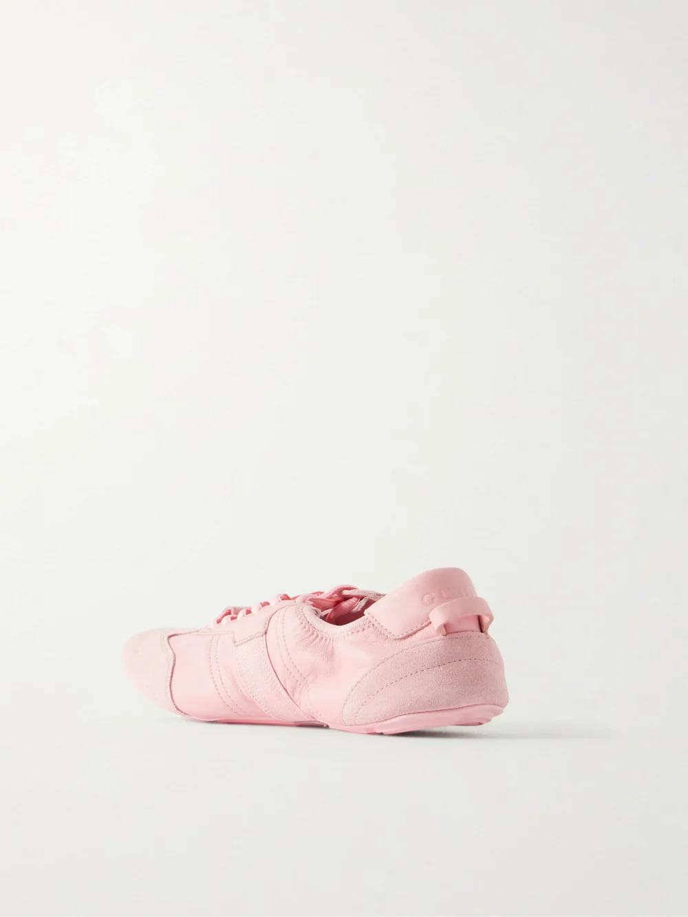 Back view of the Gucci Flex Suede-trimmed Leather Sneakers