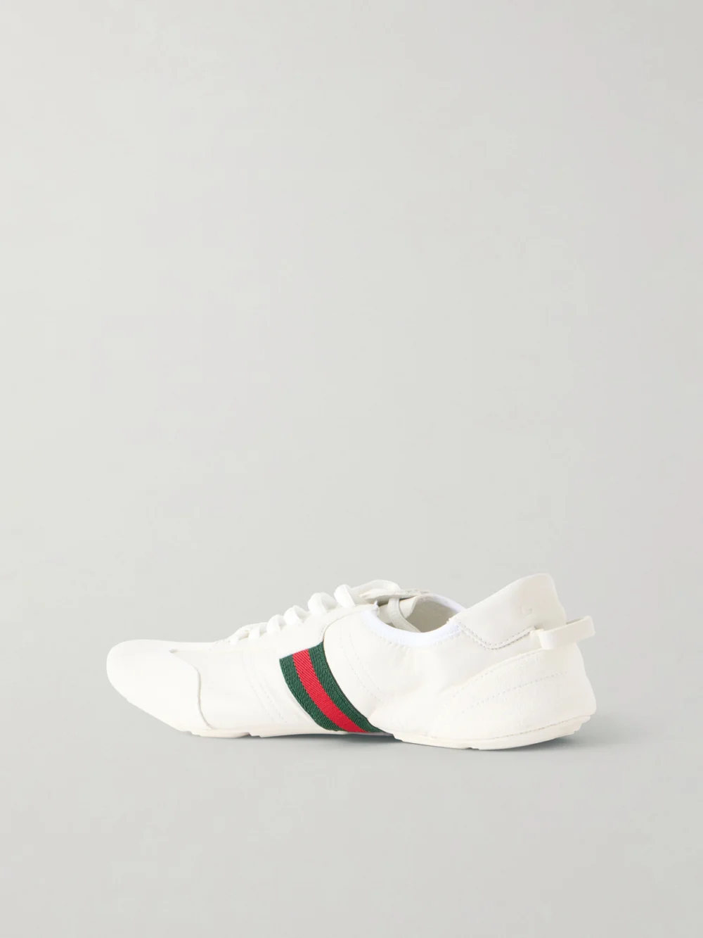 Back view of the Gucci Flex Suede-trimmed Leather Sneakers