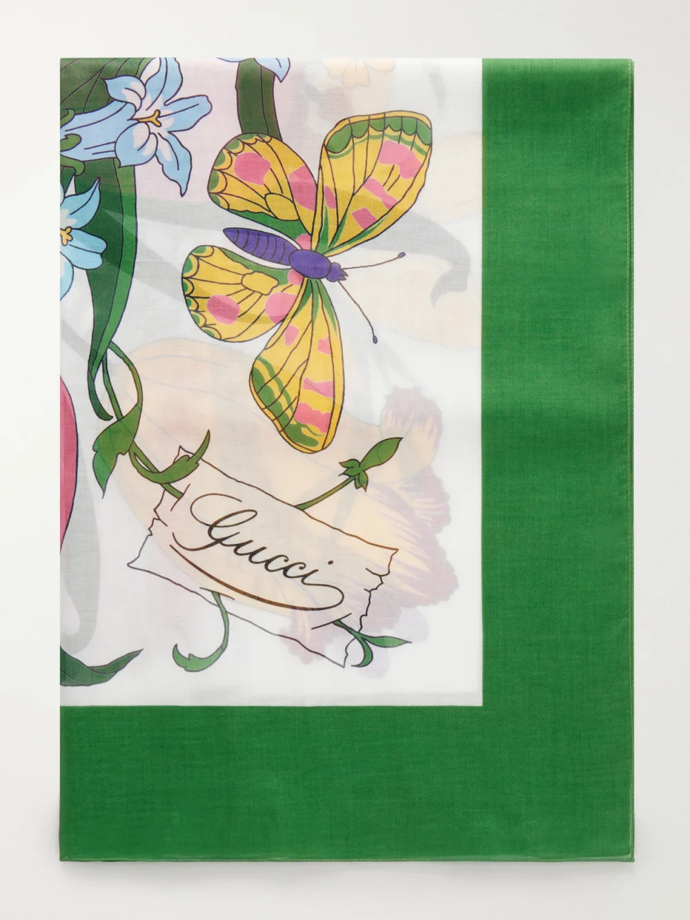 Gucci Floral-print Cotton Scarf in multi