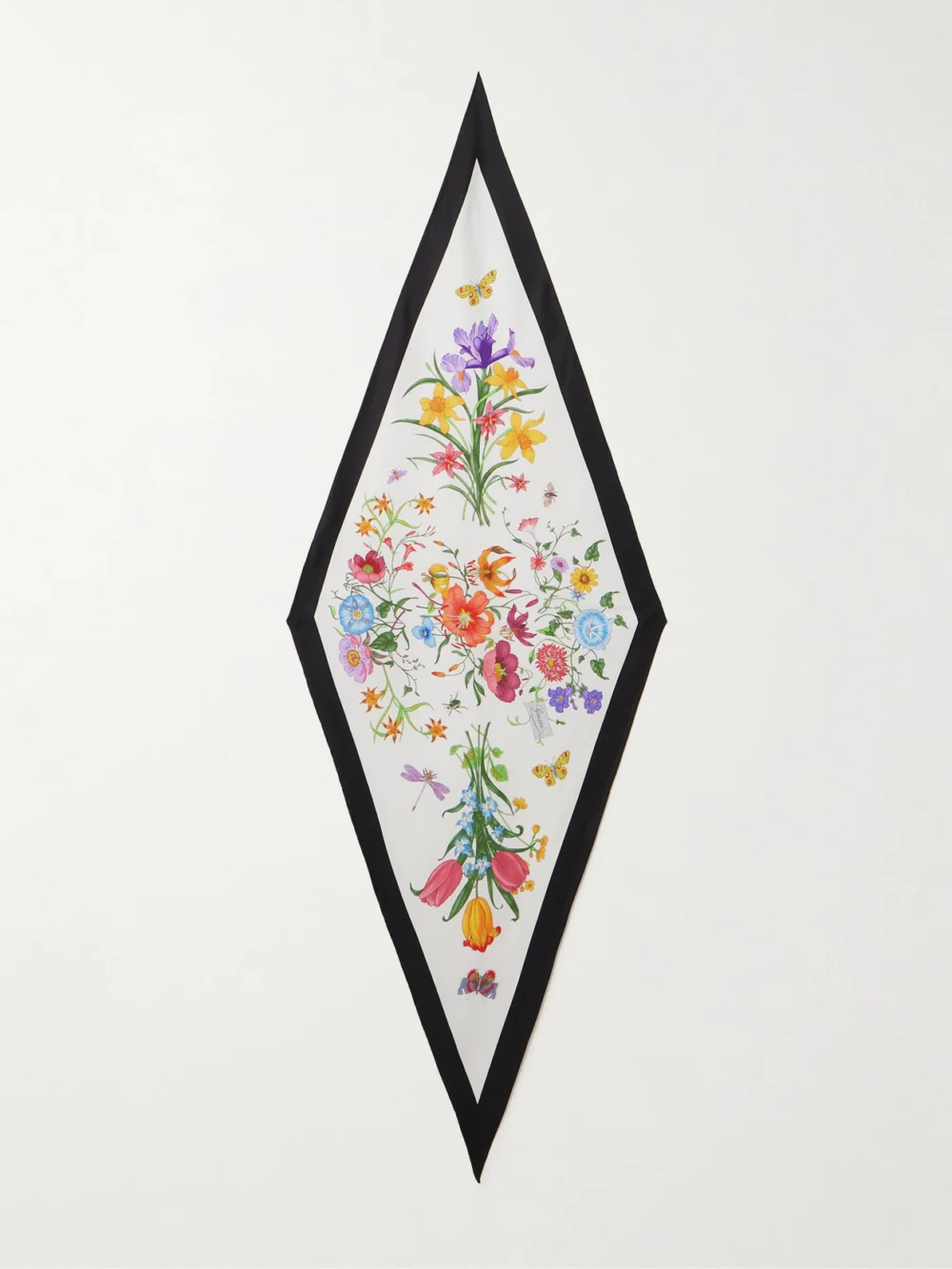 Gucci Floral-print Silk-twill Scarf in multi