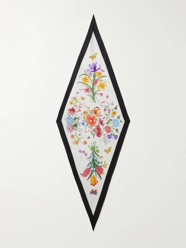 Gucci Floral-print Silk-twill Scarf