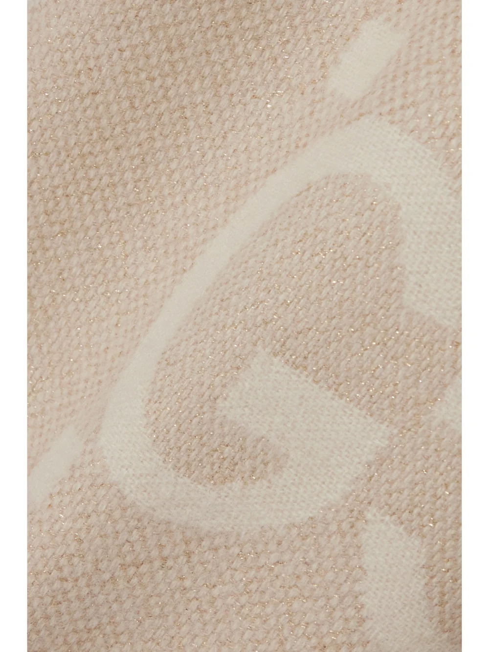 Close-up detail of the Gucci Fringed Metallic Cashmere-blend Jacquard Scarf