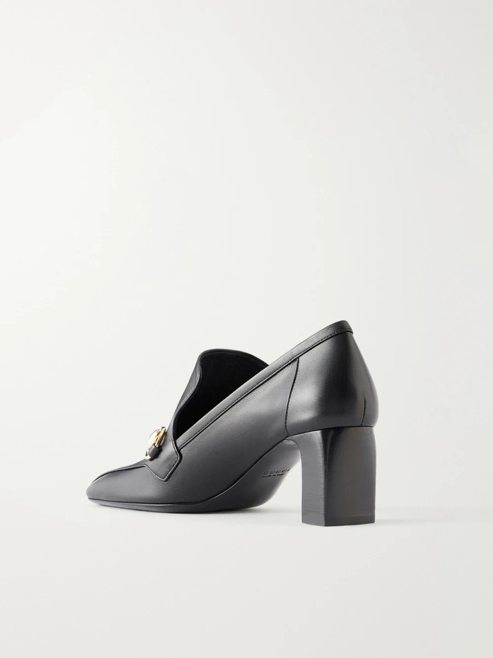 Back view of the Gucci Galleria 60 Horsebit-detailed Leather Pumps