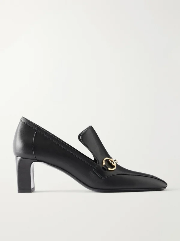 Gucci Galleria 60 Horsebit-detailed Leather Pumps