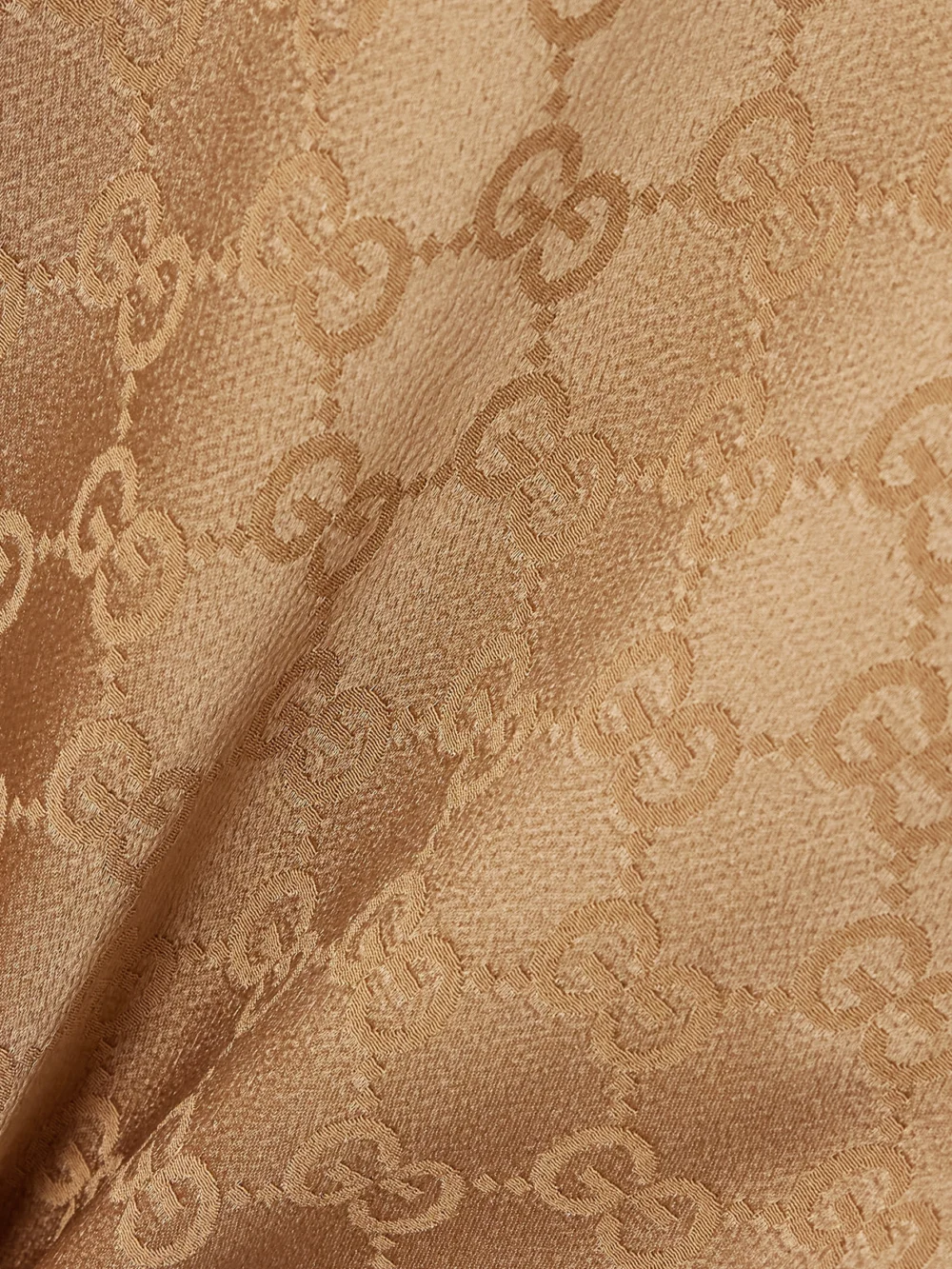 Close-up detail of the Gucci Gg Hammered Satin-jacquard Shirt