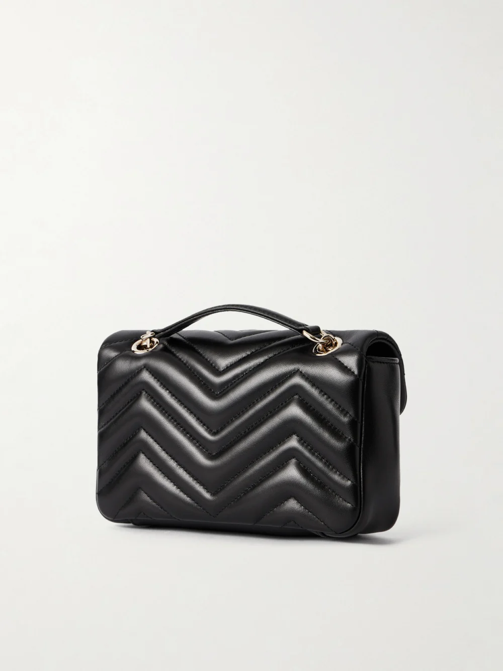 Back view of the Gucci Gg Marmont 2.0 Quilted Leather Shoulder Bag