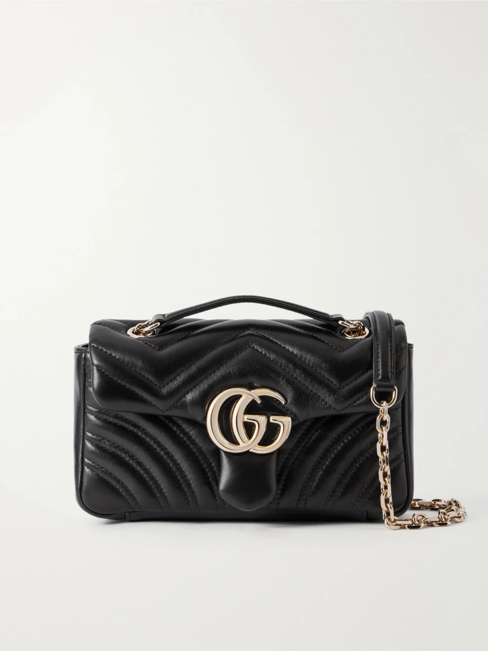 Gucci Gg Marmont 2.0 Quilted Leather Shoulder Bag in black