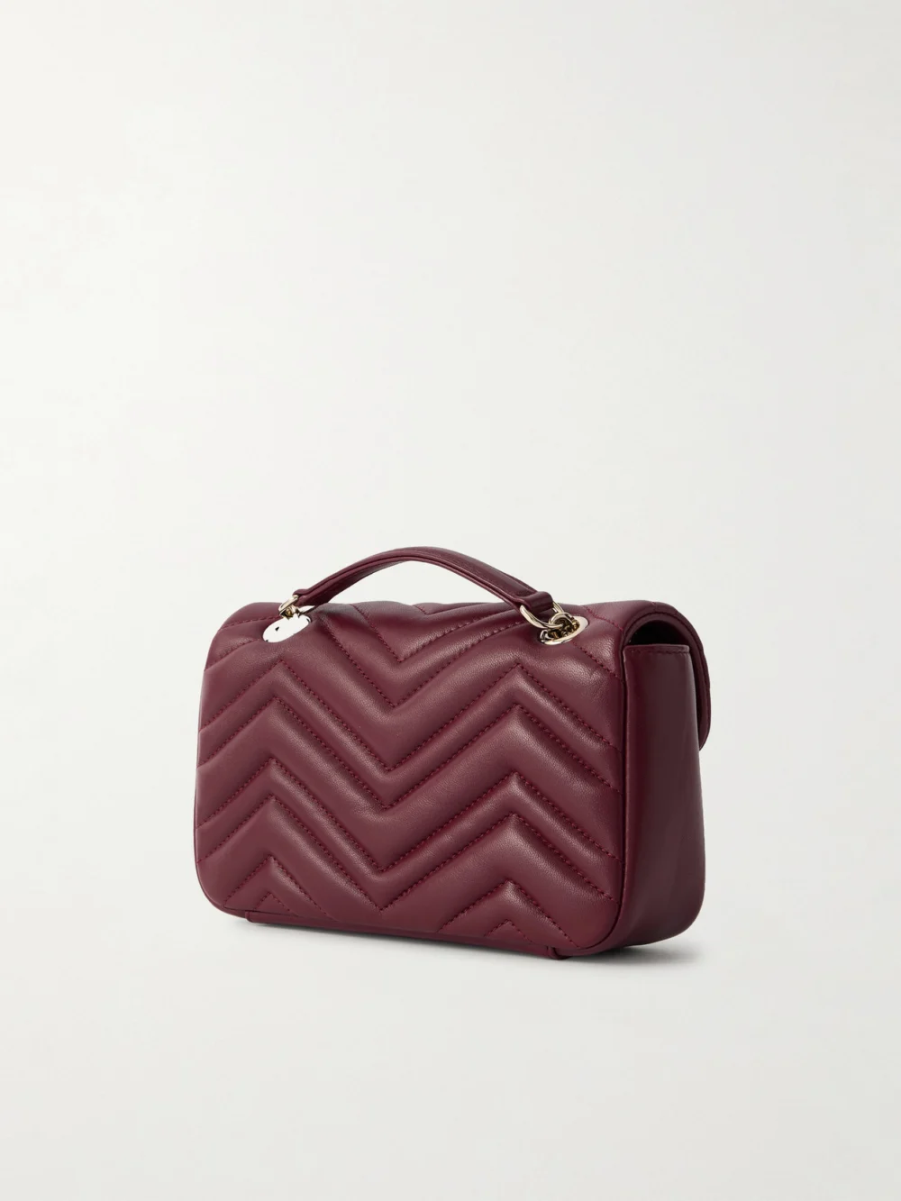 Back view of the Gucci Gg Marmont 2.0 Quilted Leather Shoulder Bag