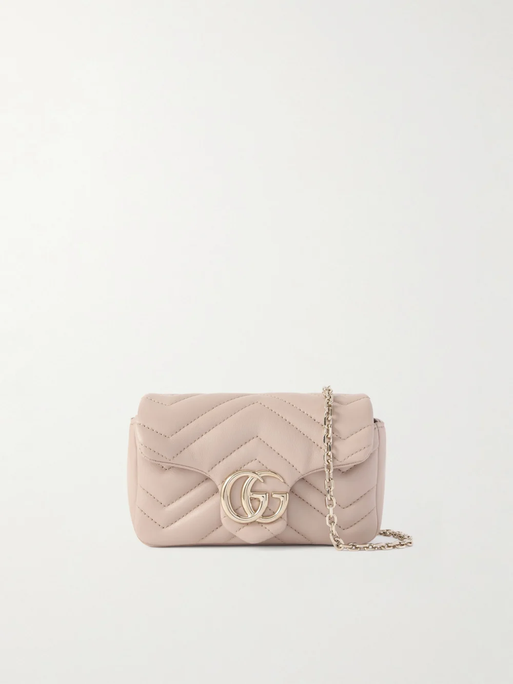 Gucci Gg Marmont Mini Matelassé Leather Shoulder Bag in beige