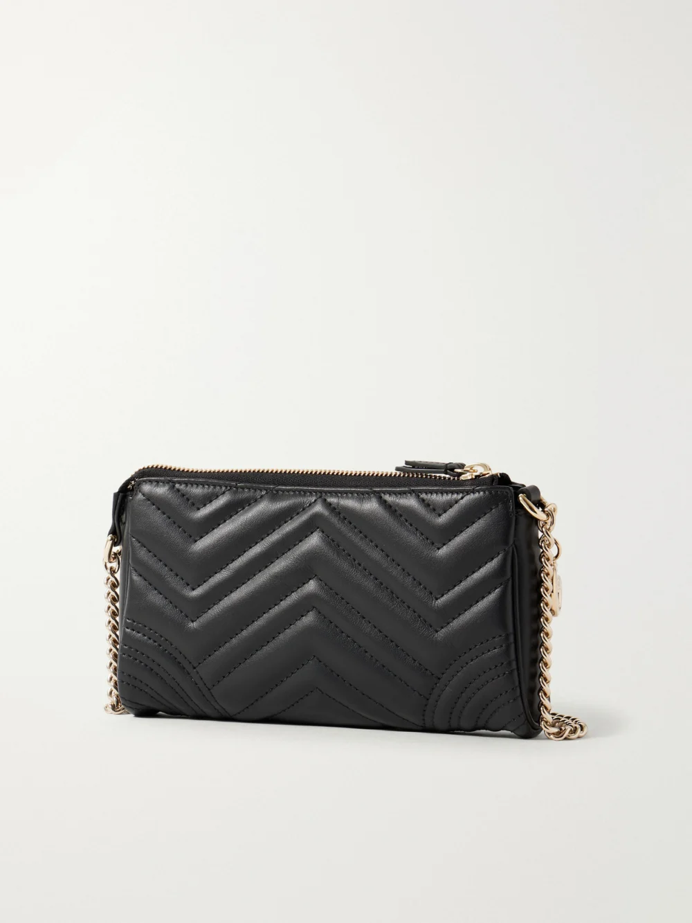 Back view of the Gucci Gg Marmont Mini Matelassé Leather Shoulder Bag