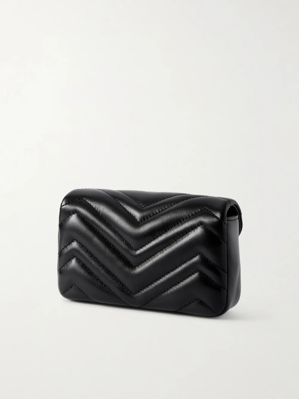 Back view of the Gucci Gg Marmont Mini Matelassé Leather Shoulder Bag