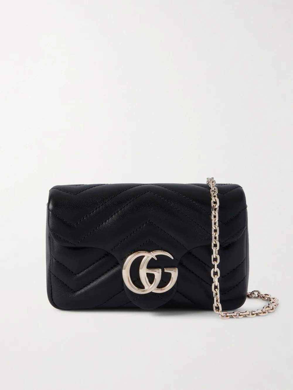 Gucci Gg Marmont Mini Matelassé Leather Shoulder Bag in black